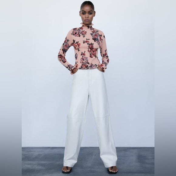 ZARA FLORAL KNIT SWEATER - Picture 3 of 11